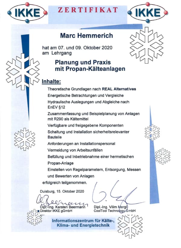 HKK Marc Hemmerich IKKE Zertifizierung